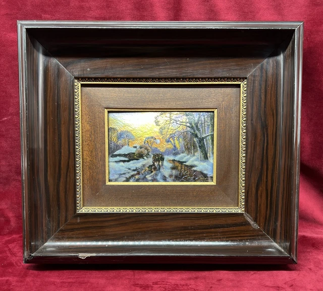enamelled-sarlandie-email-emaux-de-limoges-paysage-de-neige-limousin