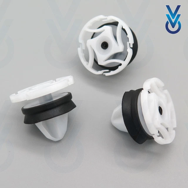 thumbnail image 2 of 10x VVO Black Bumper & Trim Fastener Clips For Peugeot 107 (FCP-0461-PE-L28) 2 of 6