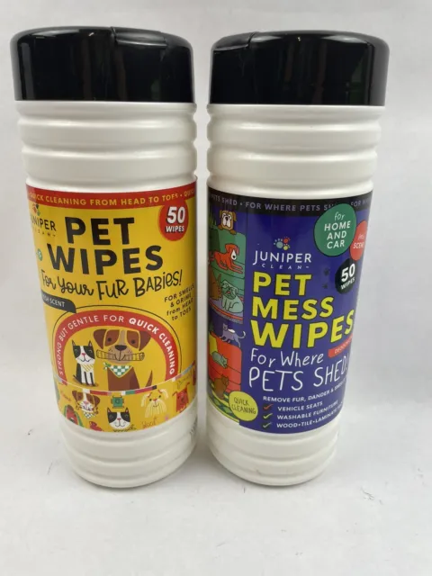 Juniper Pet  + Cleaning Wipes 2x For Dogs & Cats Cleansing Grooming Deodorizing