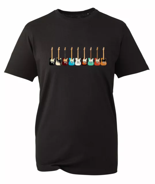 Telecaster Guitars t  shirt Fender Classic Guitarist Rock Music BWC