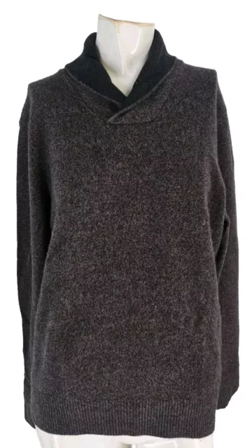 4384 SAKS FIFTH Avenue Sweater Men's Brown Pure Cashmere Pullover Shawl ...