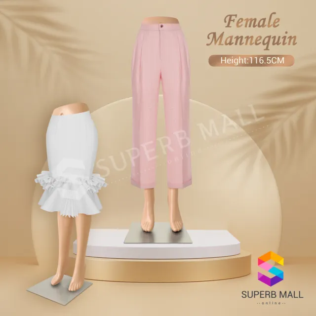 Female Leg Half Body Mannequin Dressform Torso Manikin Dummy Model Skirt Display