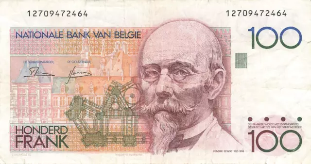 Belgien Belgium 100 Francs ND gebraucht