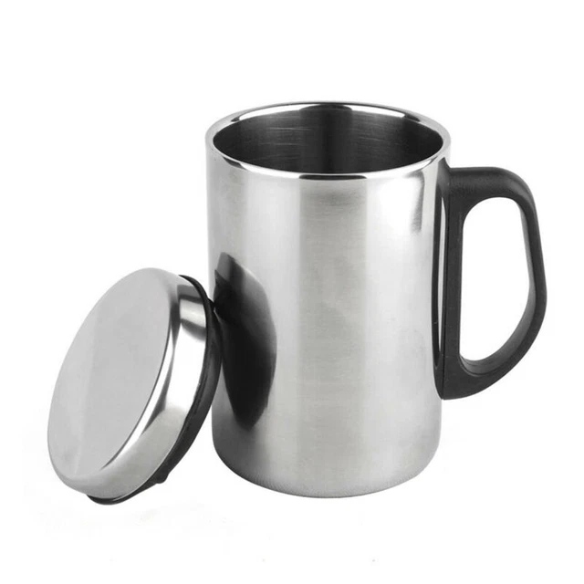 Stainless Steel Mug Lid Thermal Insulated Travel Water Cup Bottle Tea Coffee Cup