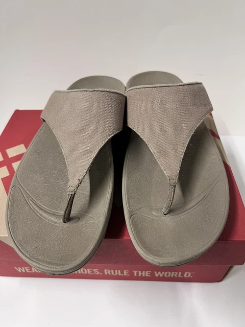FITFLOP Womens The Skinny Flip Flop Thong Sandals Size 8 Beige 2