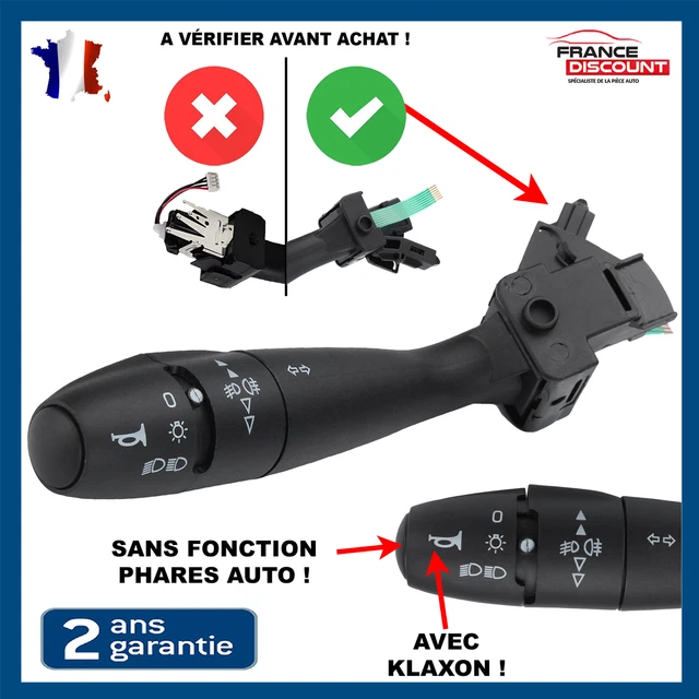 Commodo Commutateur de Direction pour 206 207 307 406 407 1007 Klaxon 96477533XT