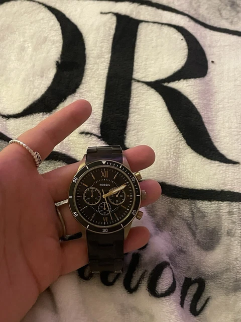 MENS FOSSIL CHRONOGRAPH Stainless Steel Watch Bq2258 Vgc 30.00 PicClick UK