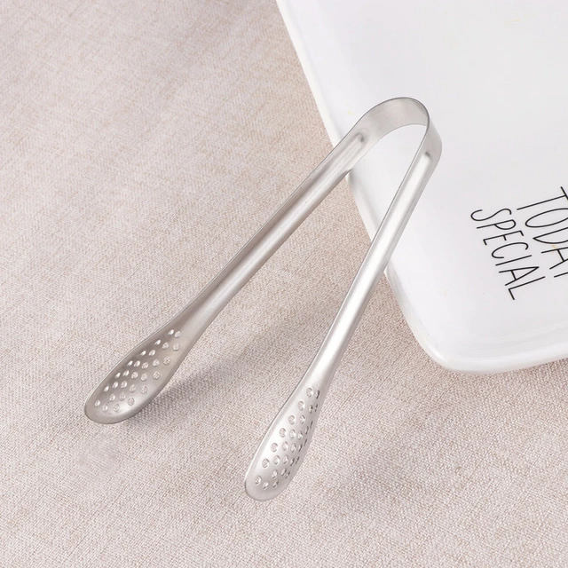 4 Pcs Food Serving Tongs Cooking Clamp Cupcakes Stainless Steel 5