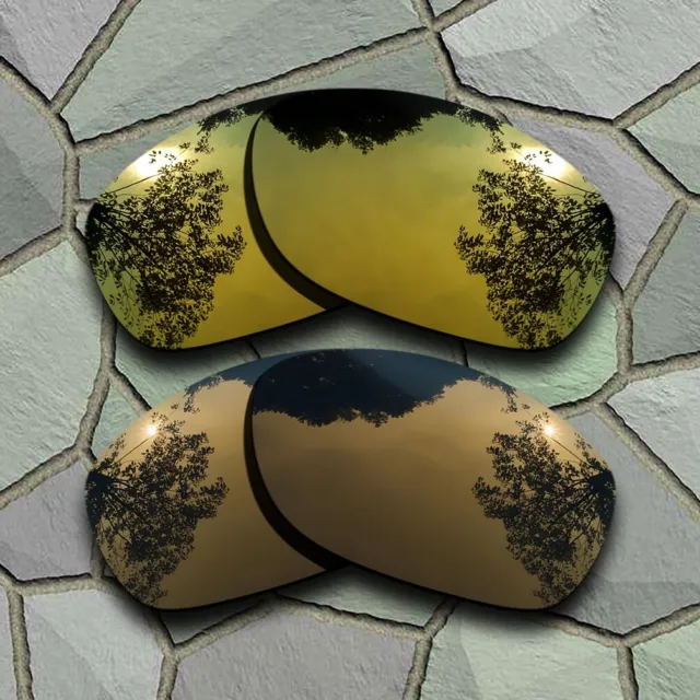 Yellow Golden&Bronze Copper Polarized Lenses Replacement For-Oakley Pit Bull
