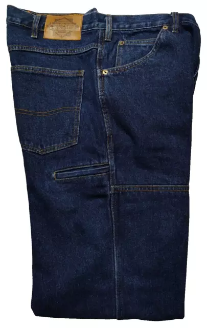 GUIDE GEAR FIELD Tested MENS Blue Jeans 36x34 Green Fleece Lined