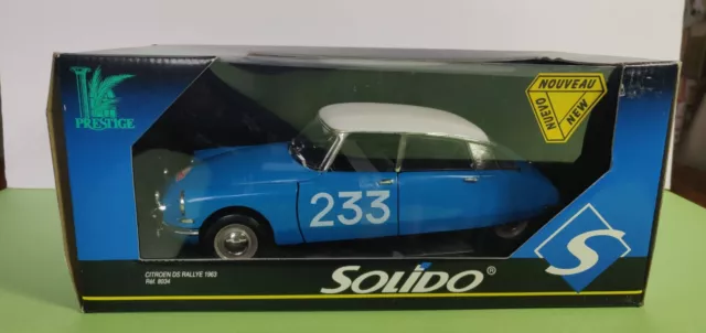 SOLIDO Prestige 1/18 Citroen DS Rallye 1963 Ref. 8034 bleu
