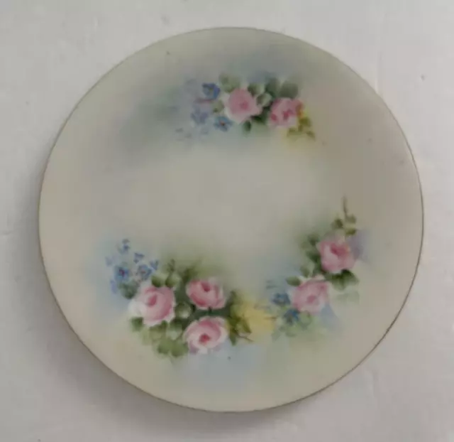 Vintage La Seynie P&P Limoges France Floral Plate Handpainted Artist Signed 6”