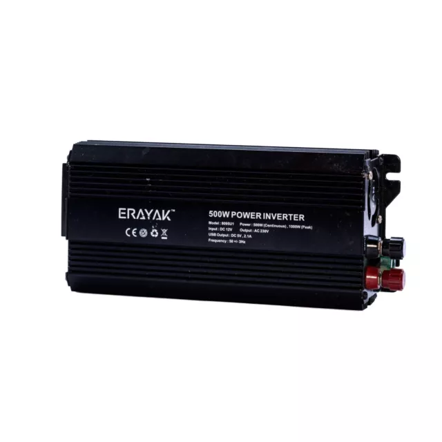 Erayak 8095U1 500W/1000W Puissance Onduleur 12v Pour 230v 240v USB AC Prise Ru