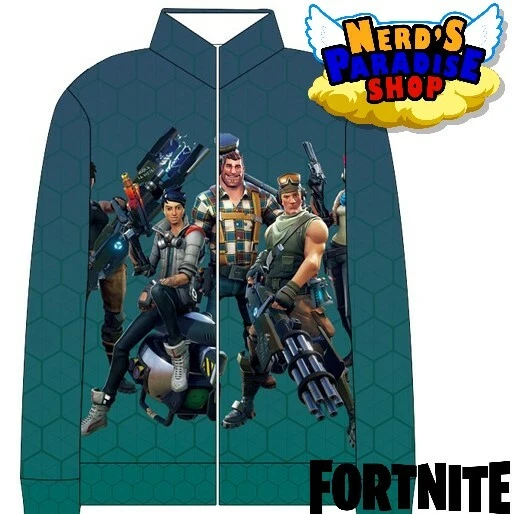 FELPA FORTNITE BATTAGLIA REALE con cerniera, da bambini e adulti, taglie L XL