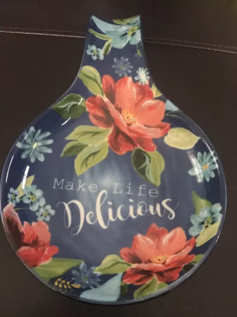 The Pioneer Woman Ceramic Spoon Rest -Spring Bouquet- NWT