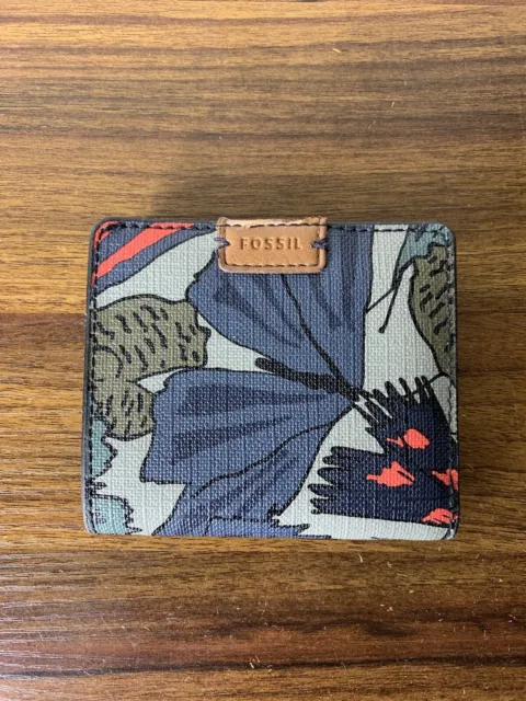 Fossil Bifold Leather Wallet Blue