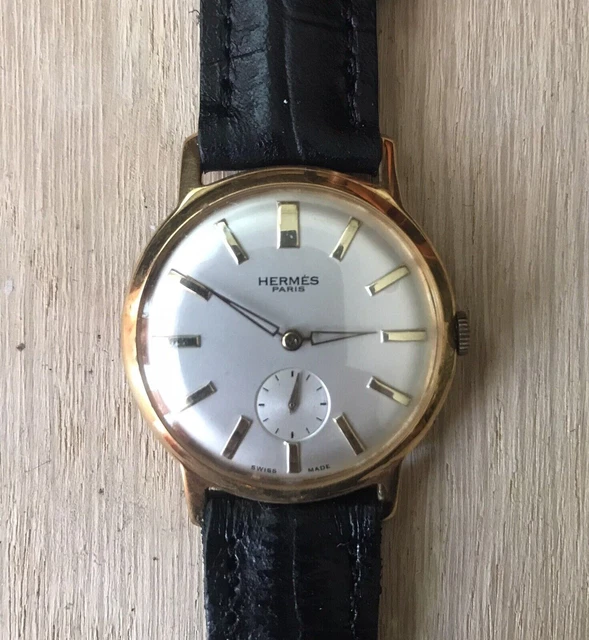 Montre Vintage Femme Marcel Swiss - Mécanique à Remontage Manuel, Cuir Rouge Années 1960