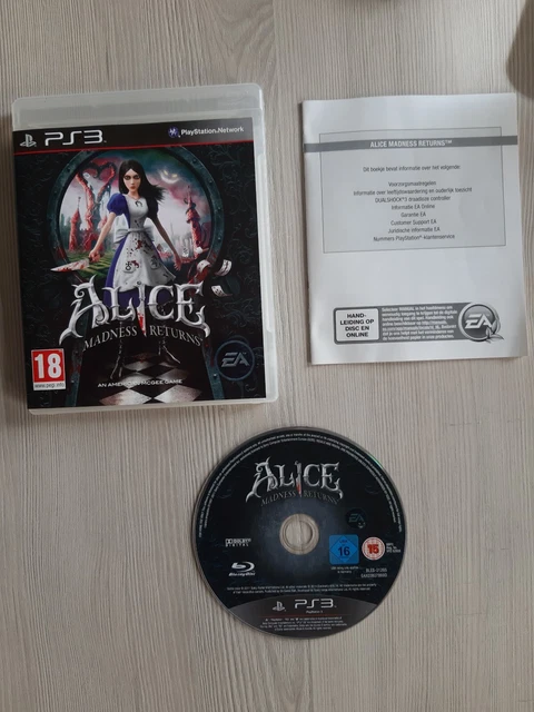 Jeu PS3 Alice Madness Returns - Version Japonaise, Très Bon état, Boîte Complète