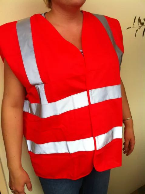 Gilet de sécurité à fermeture zippé rouge personnalisé