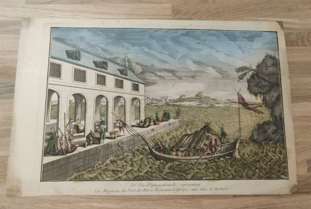 VUE D'OPTIQUE XVIIIE, couleurs, "30ème vue d'optique nouvelle [...]" MAROC
