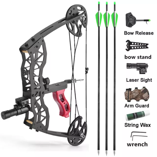 16 MINI COMPOUND Bow Set 25lbs Archery Bowfishing Arrow Hunting