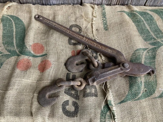 Vintage The Canton Manufacturing Co. Heavy Duty Take Up Chain Binder with/Hooks
