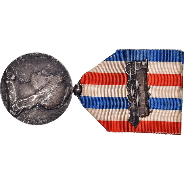 Médaille en Argent, Employés et Ouvriers des chemins de Fer