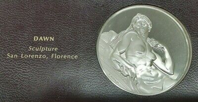 Franklin Mint Genius of Michelangelo PF .925 Silver Medal- Dawn