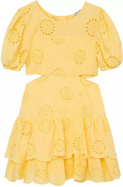 Habitual Kids' Cutout Puff Sleeve Tiered Dress Girl's Size 10