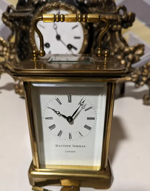 Matthew Norman  Swiss Made Eight Day Carriage Clock Not Working