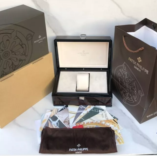 Brand New Patek Philippe wooden Nautilus watch box with manuals and Cloth