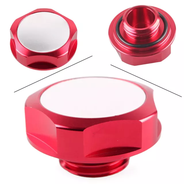 Red Nismo Billet Engine Oil Filler Cap Fuel Tank Cover for Nissan Models JDM