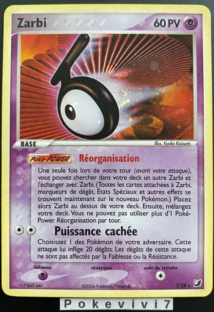 Pokemon Card ZARBI T/28 Holo Secret Block EX Hidden Forces FR