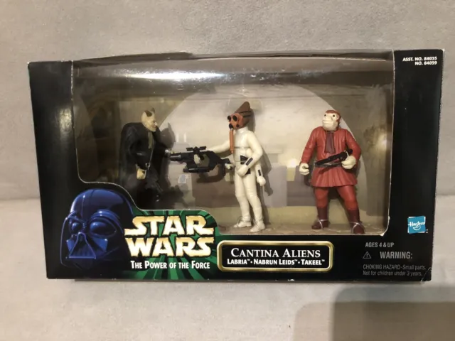 Star Wars Figuren The Power of the Force "Cantina Aliens" in OVP, Hasbro     742