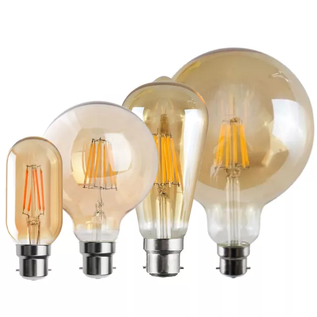 B22 LED Edison 4/8 W Vintage Dimmbar Retro Lampe Glühbirne Filament
