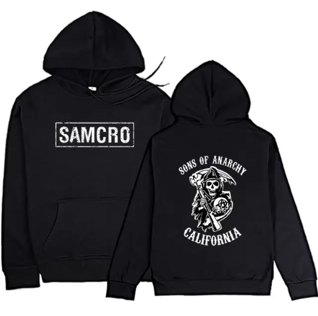 Sons Of Anarchy Hoodie Unisex Casual Printed Zipped Fashion plus velvet Coat -