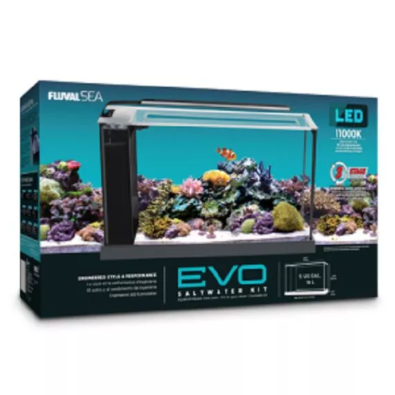 Fluval Sea Evo Aquarium Kit - 5 Gallon - Saltwater Tank - 10528