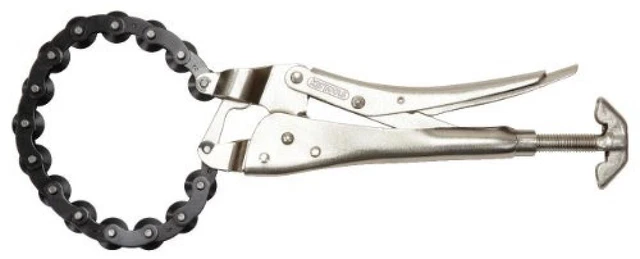 KS Tools 150.1510 Tagliatubi a Catena per Tubi di Scarico con Sistema Grip, Diam