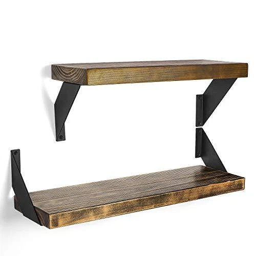 4 Heavy Duty Angle Shelf Brackets Floating Shelves Support Brackets, 8 inch