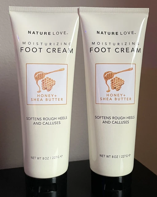 2 Sealed Nature Love Foot Cream 8 Oz Each Honey & Shea Butter