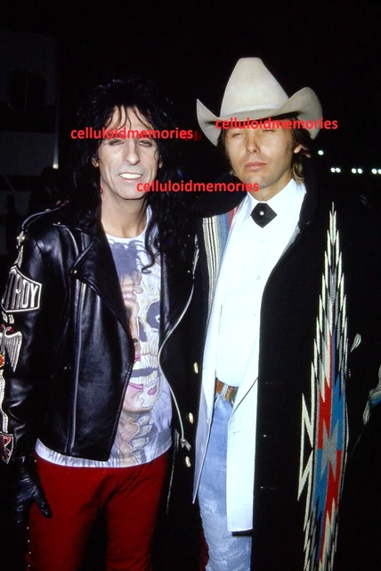 Original 35mm Slide Alice Cooper Dwight Yoakam NB