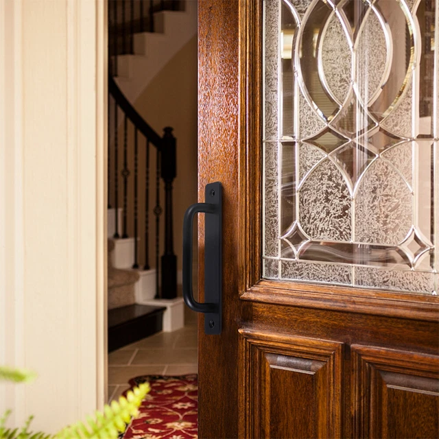 barn door handles black 2x Barn Door Handle Handle for Gate Sliding Door Handle 3
