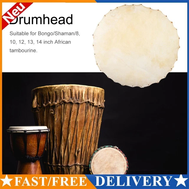 Drum Goat Skin Head for African Tambourine Percussion Drum Part (Diameter 300mm)