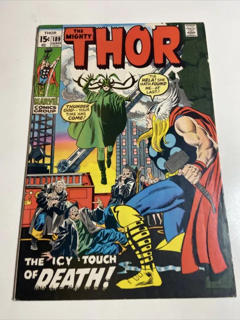 The Mighty Thor #189 Marvel Comics June 1971 Hela Appearance Stan Lee Story FN