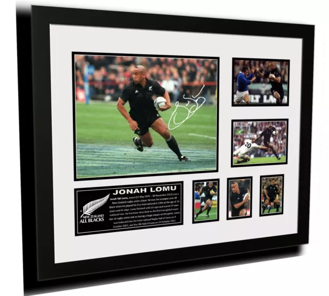 Jonah Lomu All Blacks Signed Limited Edition Framed Memorabilia