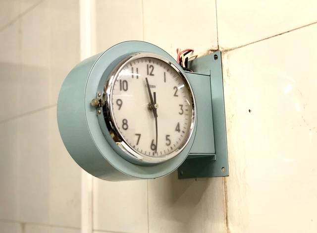Authentic Original Reclaimed Double Sided Electric Wall Mount Clock - Citizen
