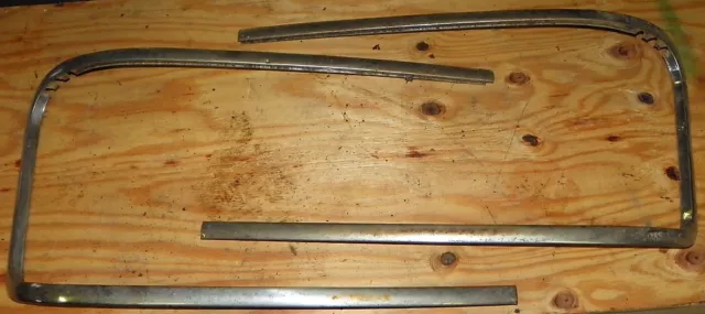 1958 1959 Ford Ranch Wagon Tail Gate Window Stainless Chrome Trim