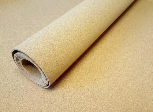 Cork Underlay Cork Sheet Roll 1M Wide X Various Thicknesses Order By The Metre