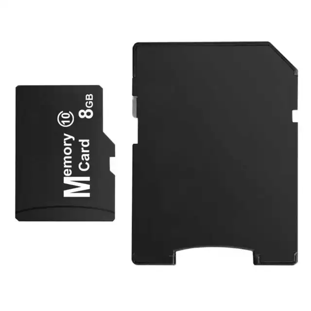 Tarjeta de Memoria Micro SDHC 8GB Clase 10 para Samsung Xiaomi Huawei Negra