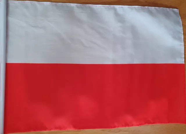 Poland 18 x 12" Flag Polish Polska Warsaw Gdansk Football Sports Bn